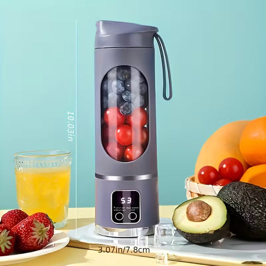 Portable USB-Rechargeable Blender & Juicer - Easy Clean, Perfect for Fruit & Vegetable Drinks, Milkshakes - 10.14oz to 16.91oz Capacity