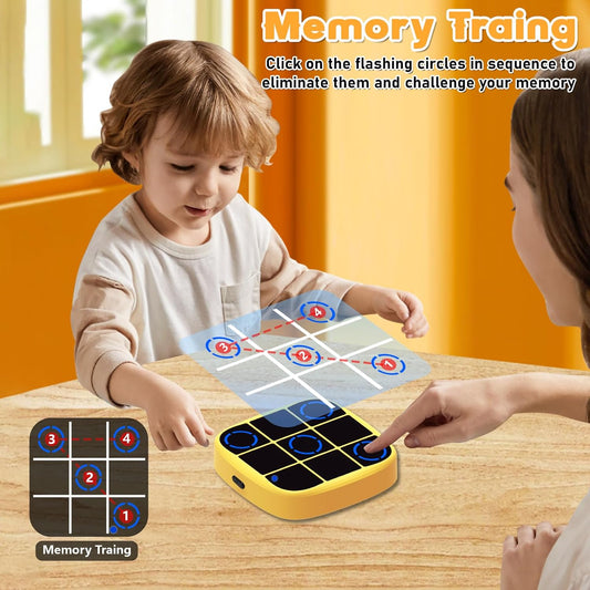 Electronic Tic Tac Toe Handheld Game Console – Fun & Safe Puzzle Toy for Kids | Portable Brain Game for Ages 4+