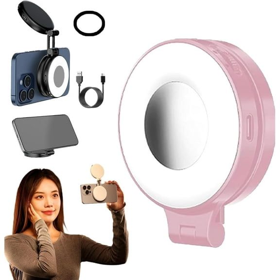 Clip-on Selfie Ring Light – Portable Phone & Laptop Lighting