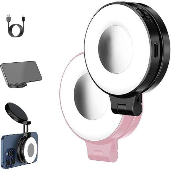 Clip-on Selfie Ring Light – Portable Phone & Laptop Lighting