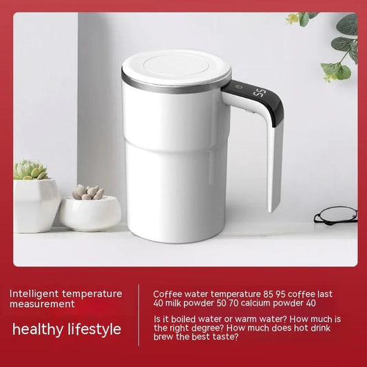 Automatic Magnetic Coffee Mug – USB Charging, Stainless Steel, Waterproof