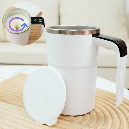 Automatic Magnetic Coffee Mug – USB Charging, Stainless Steel, Waterproof