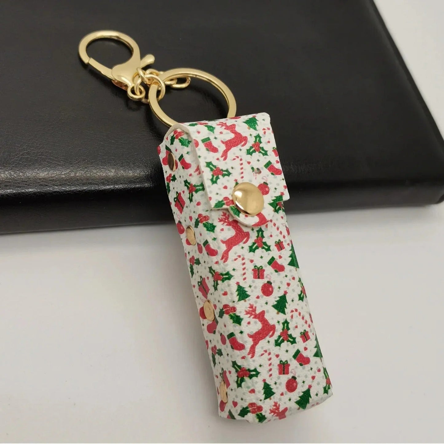 New Mini Printed Leather Lipstick Case