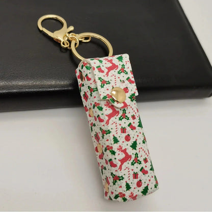 New Mini Printed Leather Lipstick Case