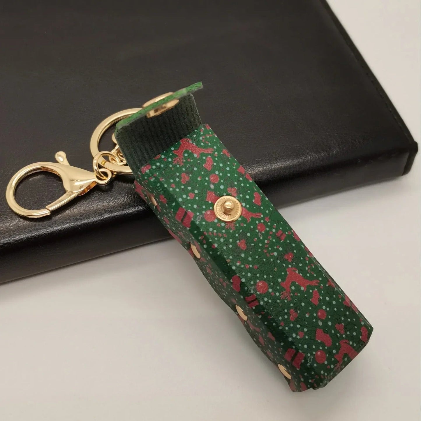 New Mini Printed Leather Lipstick Case