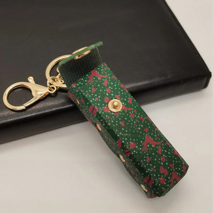 New Mini Printed Leather Lipstick Case