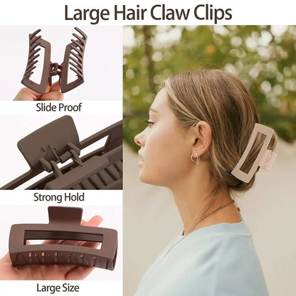 Women Girls Claw Clips Coffee Black Hair Claw