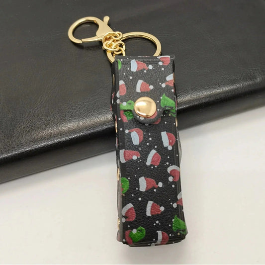 New Mini Printed Leather Lipstick Case